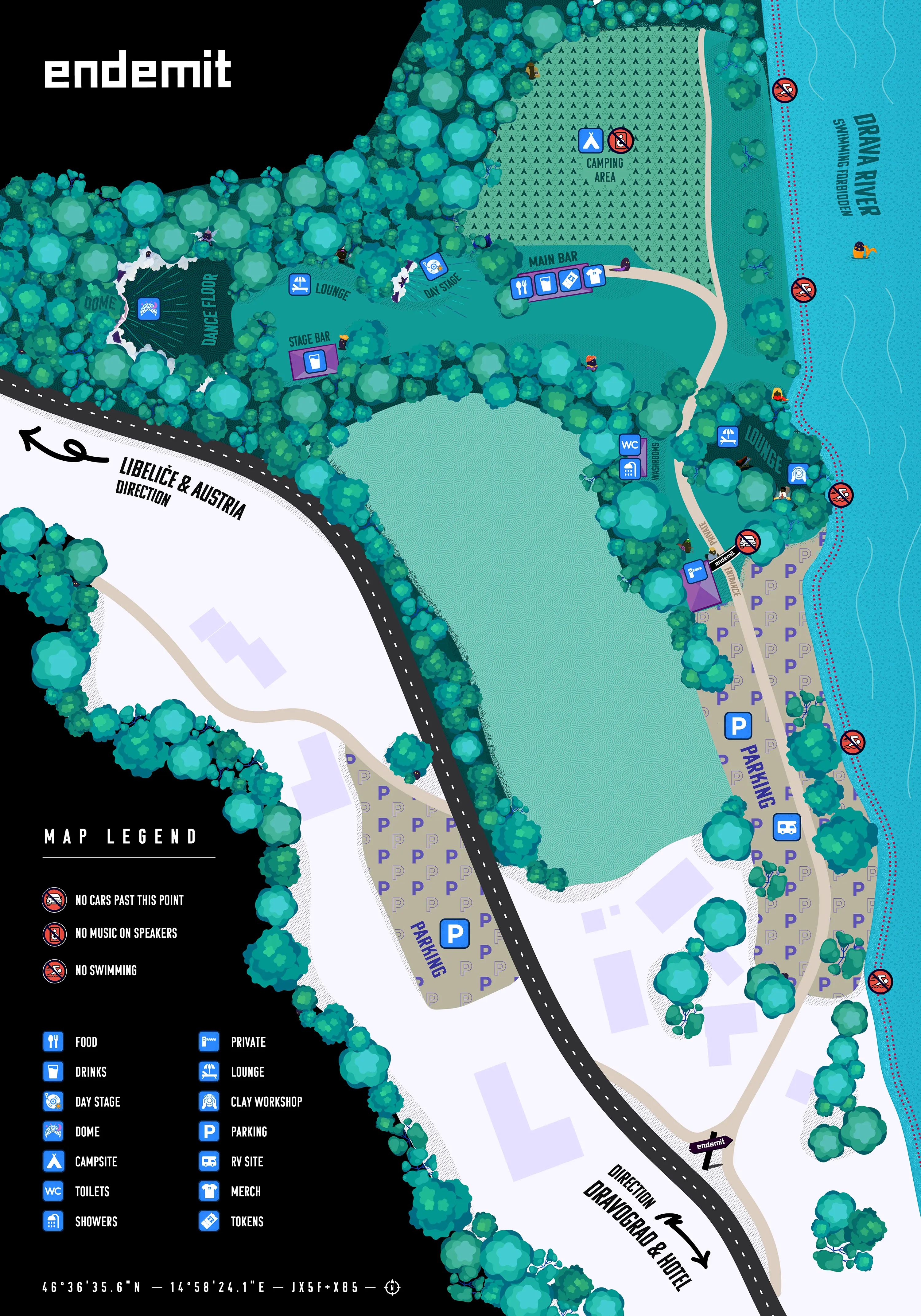 Endemit 2025 festival map